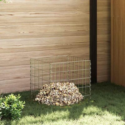 Compostbak Vierkant - Afvalbak Tuin - Organisch Afval Verwerken - Robuust IJzer Ontwerp - 50 x 50 cm - Origineel