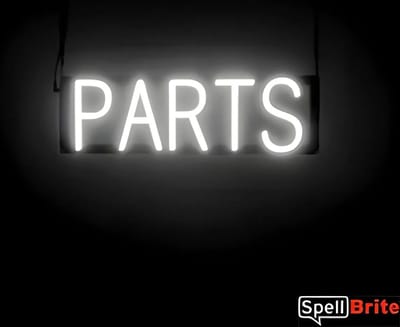 PARTS - Lichtreclame Neon LED bord verlicht | SpellBrite | 53 x 16 cm | 6 Dimstanden - 8 Lichtanimaties | Reclamebord neon verlichting