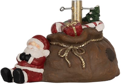 Clayre & Eef Kerstboom Standaard Kerstman 46x31x30 cm Bruin Keramisch materiaal Kerstman