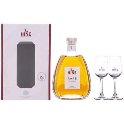 Hine Cognac Hine RARE VSOP The Original Fine Champagne Cognac 40% Vol. 0,7l in geschenkverpakking met 2 Bril