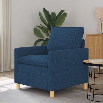 vidaXL - Bank - Blauw - 76 - x - 81 - x - 87,5 - cm - Stof