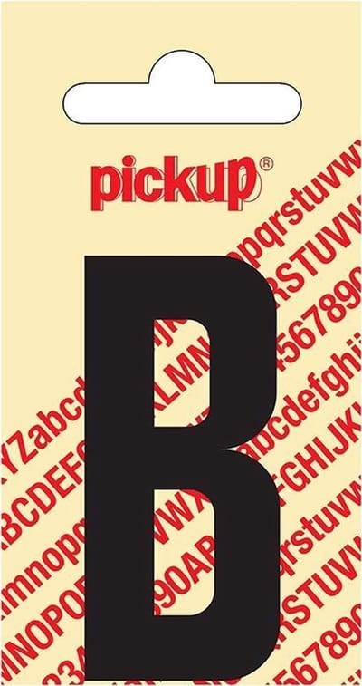 Pickup plakletter Nobel 60 mm zwart B - 31002060B