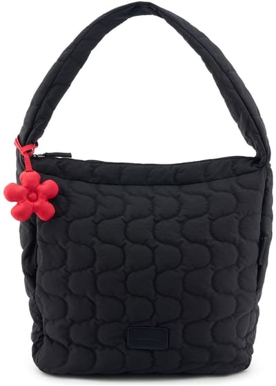 SEIDENFELT MANUFAKTUR shopper schoudertas Vaala Hobo Bag Black zwart