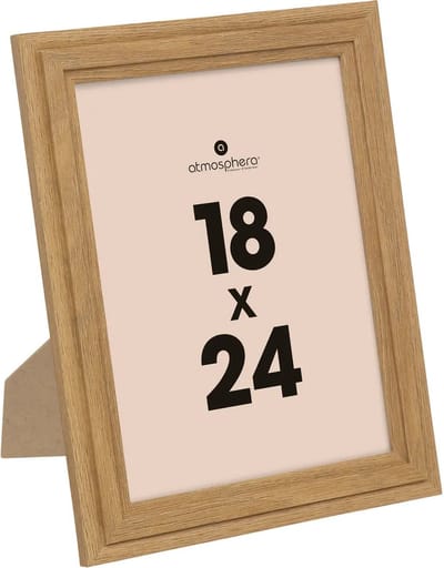 Atmosphera Fotolijstje voor een foto van 18 x 24 cm - naturel - foto frame Classico - Hout - staand en hangend