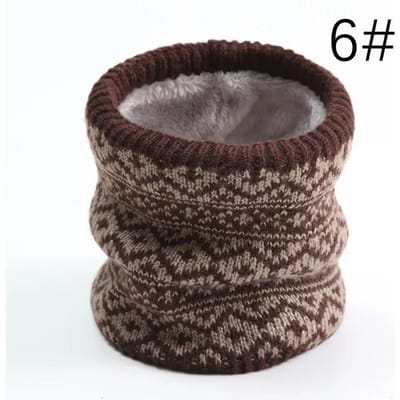 Gebreide Fleece Verdikking Nekwarmer Winter Warm Voor Vrouwen Mannen Zachte Sjaal Nekring Sjaal Mode Buiten Gezicht Ski Masker One Size black