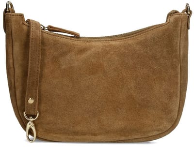 Manfield - Taupe suède schoudertas
