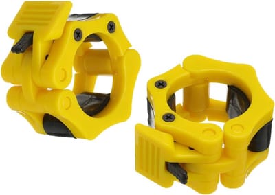 Halterklemmen - Halterclips Spinglock - Gewichtheffen - Snelsluiting - 50 mm - Geel