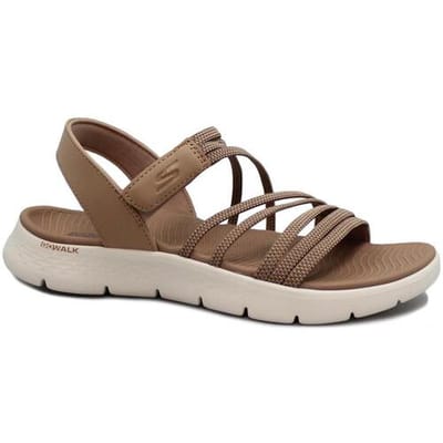 Skechers Go Walk Flex Sandalen cognac Textiel - Maat 37