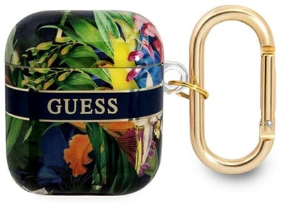 GUESS GUA2HHFLB AirPods cover blue/blue Flower Strap Collection