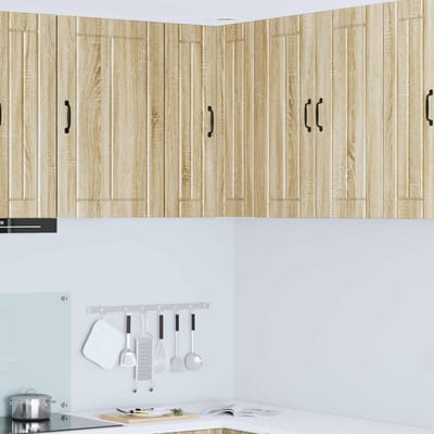 vidaXL - Wandhoekkast - LUCCA - Sonoma - Eiken - 57 - x - 57 - x - 80 - cm - Bewerkt - hout