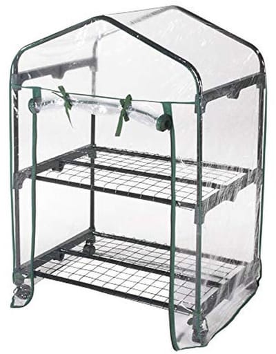 Rechthoekige Broeikas - Mini Kas - Planten Beschermen - Met Wielen - 69 x 49 x 98 cm - Transparant