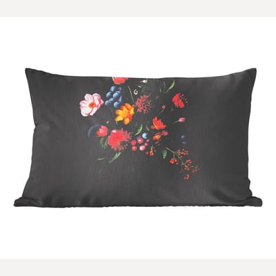 Sierkussens - Kussentjes Woonkamer - 60x40 cm - Bloemen - Vrolijk - Vaas
