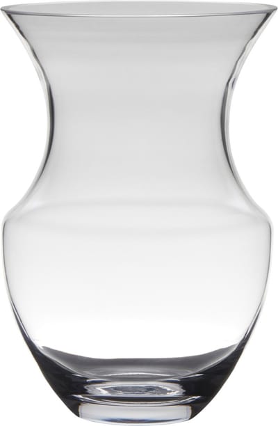 Vaas - transparant - stijlvol - glas - 18 x 26 cm - bloemenvaas