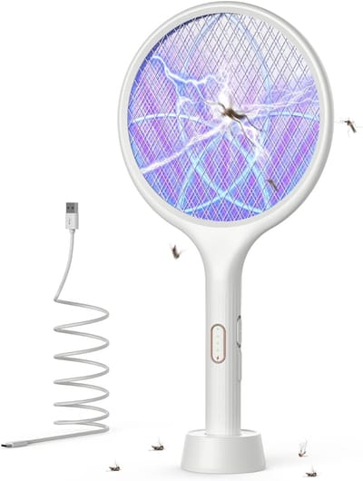 SCH® Elektrische vliegenmepper - Vliegenmepper - Vliegenmeppers - Wit -28cm x 4cm x 44cm