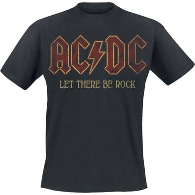 AC/DC T-shirt - Sounds Light Drums Guitar - S tot 5XL - voor Mannen - zwart
