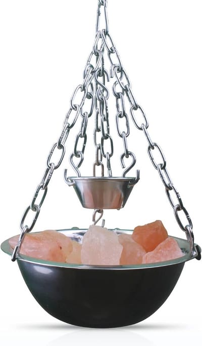 Roestvrijstalen Sauna Hangkom en Verdamper Schaal - Compleet met Ketting en Montagehaak (20 cm)