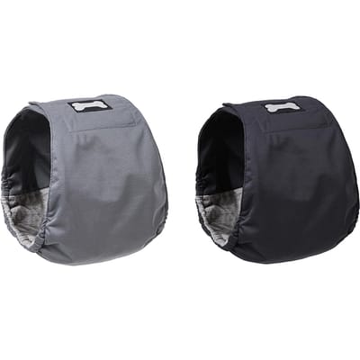 Couches lavables pour chiens mâles, Bande ventrale réutilisable pour chiens mâles, Enveloppes respirantes pour chiens mâles, Paquet de 3 XL gris