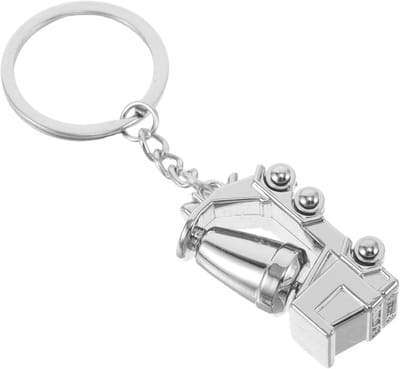 Betonmixer Sleutelhanger - Voertuig Model - Sleutels Organiseren - Robuuste Legering - 9.7 cm - Grijs