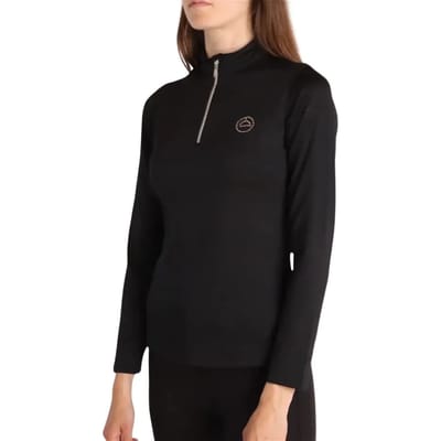 Montar Trainingsshirt Montar Everly Crystal Zwart