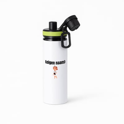 Hacebo® - dokter vrouw met eigen naam waterfles met draaidop groen - Dokter - iemand die dokter is - cadeau - verjaardag - kado - ziekenhuis - water fles - 850ML
