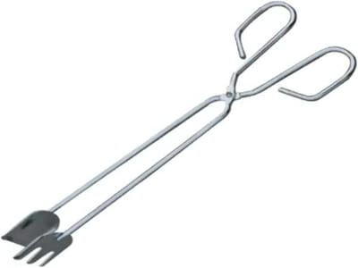 Vuurtang - Haardgereedschap - Open Haard Onderhoud - Robuust Roestvrij Staal - 26 cm - Zilverkleurig