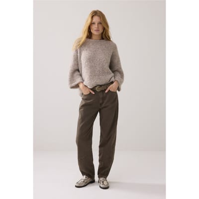 Summum Woman Loose Fit Coloured Denim Dark Camo Size: 34 | Wide-Leg & Flared Pants Outlet | Dames | Bruin