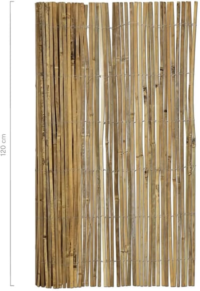 Masters of Bamboo® Bamboemat Gespleten - 500 x 120 cm - Bamboe schutting op rol - Balkonscherm