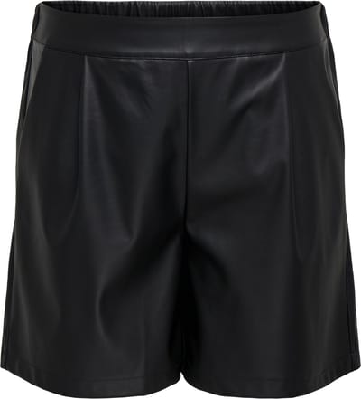 ONLY Carmakoma Leren shorts CARTILA Regular fit imitatie leren shorts