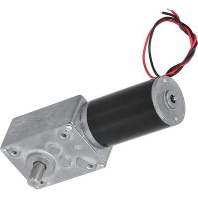 Wormwielmotor Zelfvergrendelende Turbine Elektrische Gegoten Aluminium Reductiemachine 12V80rpm