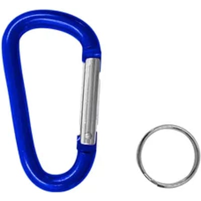 Sencys Karabijnhaak - Aluminium - Blauw - 70mm
