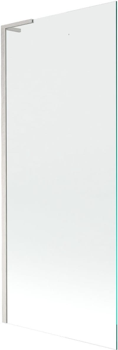 Mexen Next L badwand 1-deurs 80 x 150 , transparant, geborsteld nikkel - 895-080-000-03-00-97