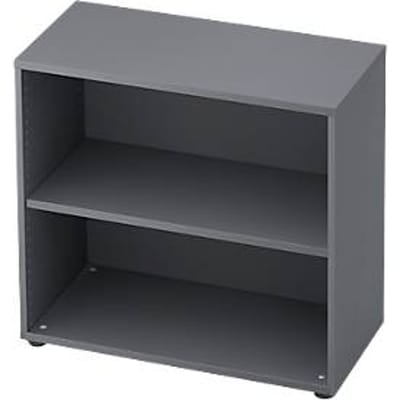 TOPAS LINE boekenkast, 2 OH, spaanplaat, B 800 x D 400 x H 748 mm, grafiet