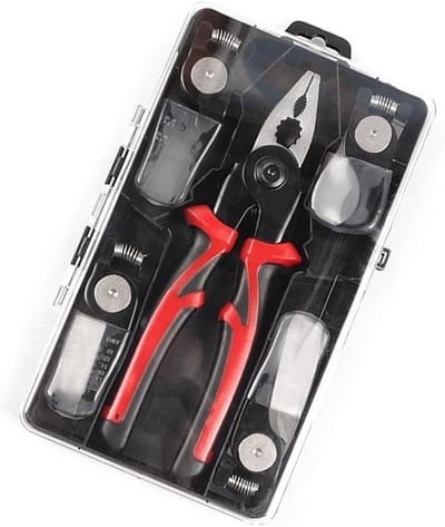 Tangenset - Multitool - Klusjes in huis - 5 verwisselbare koppen - 22-10 AWG - Zwart