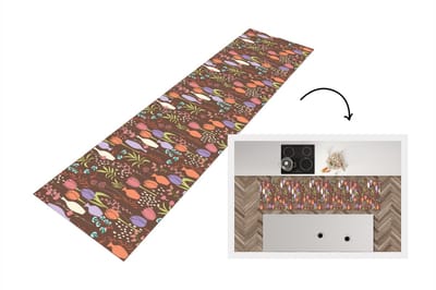 Keukenloper - Loper keuken - Bloemen - Vaas - Patronen - 200x50 cm - Keukenloper vinyl