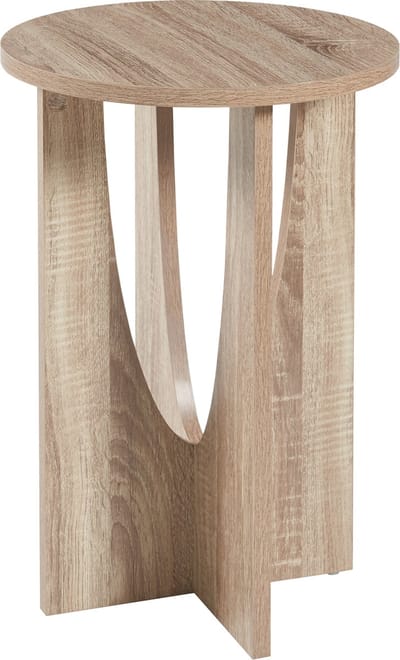 Bijzettafel Rindal rond 56,5xØ38 cm eikenkleurig [en.casa]