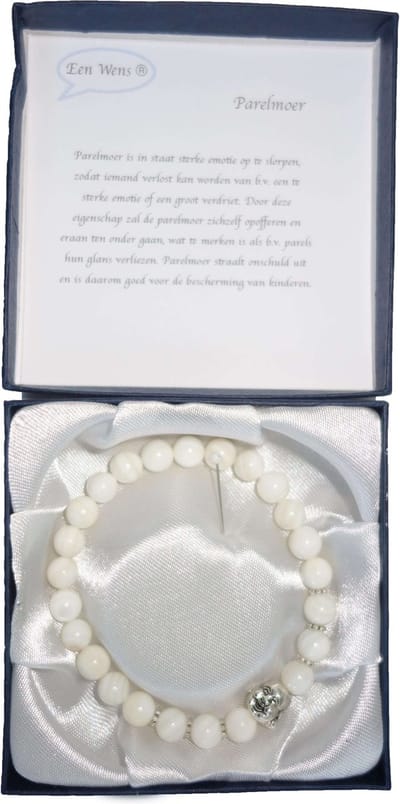 Halfedelstenen Armband in Geschenkdoos Parelmoer