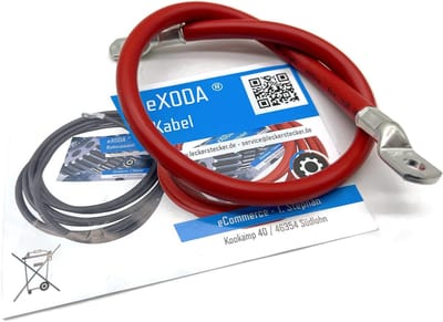 Batterijkabel - Stroomkabel Koper - Energie Overzetten - 99.9% Kopergehalte - 50 cm - Rood