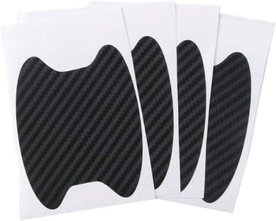 Universele 3D Carbon Fiber Beschermfolie voor Deurgrepen - Krasbestendige Sticker Set van 4 voor Auto Deurgrepen en Handgrepen