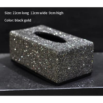 Boîte à mouchoirs en strass brillant pour voiture, porte-mouchoirs en cristal pour voiture, porte-serviettes pour salon d'hôtel, décoration de la maison