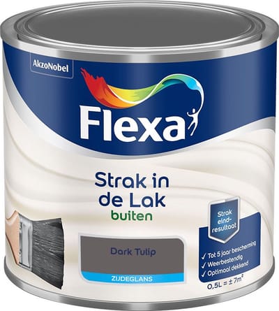 Flexa - Strak In De Lak Buitenlak Zijdeglans - Dark Tulip - Mengverf - 500 Ml