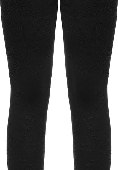 Feestelijke kinderpanty 3D-bloemen patroon, zwart, maat 104/110 (16).