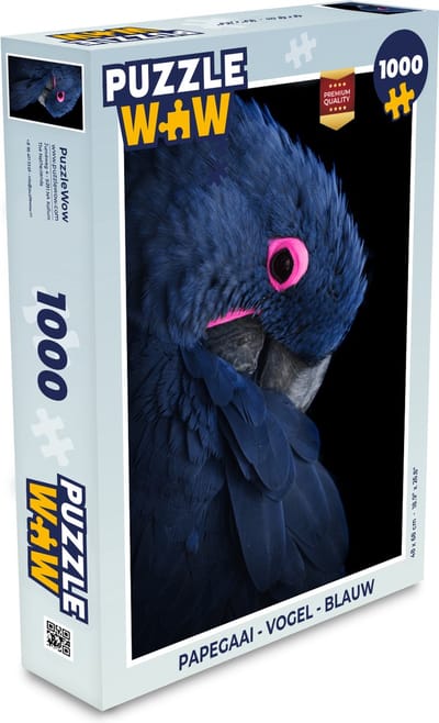 Puzzel Papegaai - Vogel - Blauw - Legpuzzel - Puzzel 1000 stukjes volwassenen