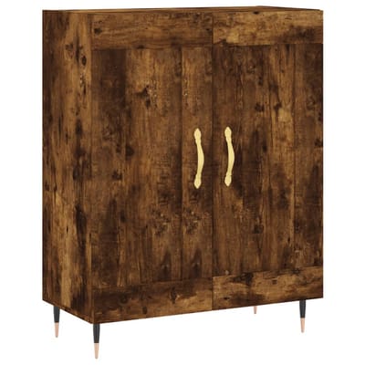 vidaXL - Dressoir - 69,5x34x90 - cm - bewerkt - hout - gerookt - eikenkleurig