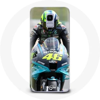 Hoesje voor Samsung Galaxy A6 2018 Valentino Rossi Motorcycle Racing Driver 46