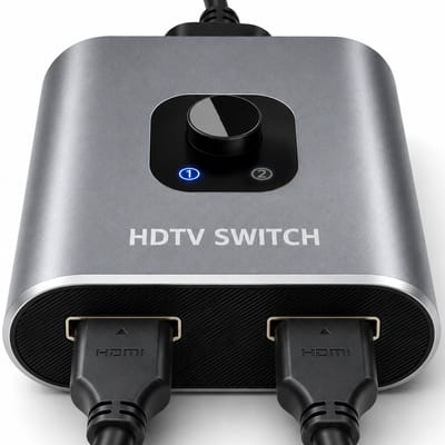 Skoov HDMI Switch 2 in 1 uit - Plug & Play - Dolby / 3D - Splitter - 4K@30Hz - Premium - Universeel - Game - TV - Extender - Accessoires