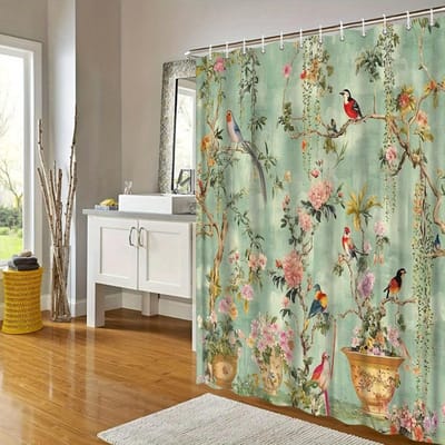 Sneldrogend Makkelijk Schoon te Maken Douchegordijn Met Haken Waterdicht Anti-schimmel Schattige Stijl Meervoudig Gebruik Voor Douchebak Privacy Bescherming 150x180cm