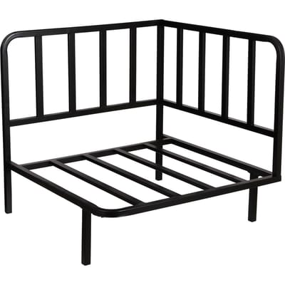 Mica Decorations Celo Loungebank Hoekelement – 83x83x78 cm – Zwart Metaal