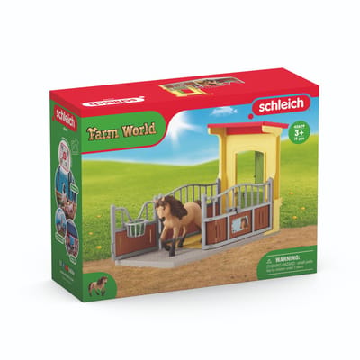 schleich FARM WORLD - Ponystal met IJslanderhengst - Boerderij Speelgoed - 42609
