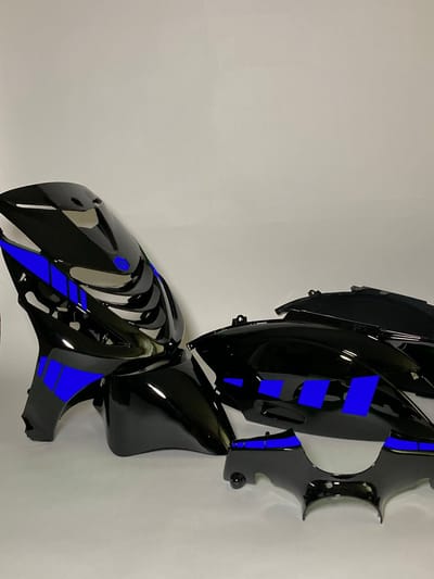 Piaggio Zip Stickerset - Striped - Blauw