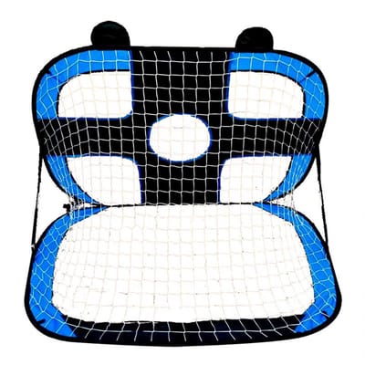 But de football portable pour enfants avec zones cibles, pliable et facile à transporter, parfait pour l'arrière-cour bleu